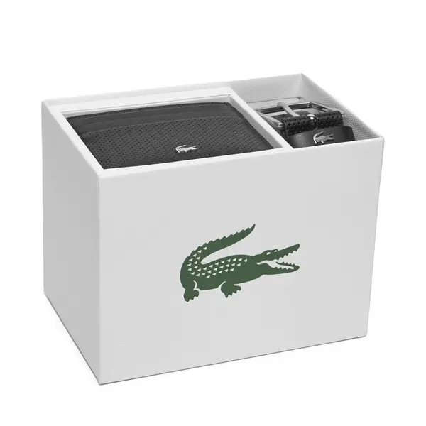 Lacoste Set futrola za kartice i remen Lacoste RC4092 Crna