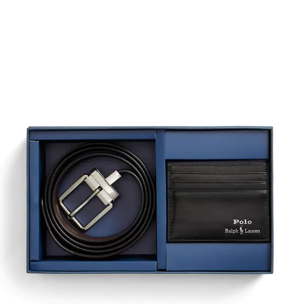 Polo Ralph Lauren Set futrola za kartice i remen Polo Ralph Lauren 405880721001 Crna