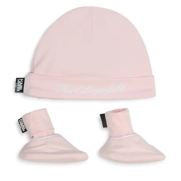 Karl Lagerfeld Kids Set kapa i čarape Karl Lagerfeld Kids Z30180 Ružičasta