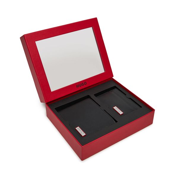 Hugo Set novčanika i futrole za kartice Hugo Gbhm 8 Cc Card Case 50516995 Black 001