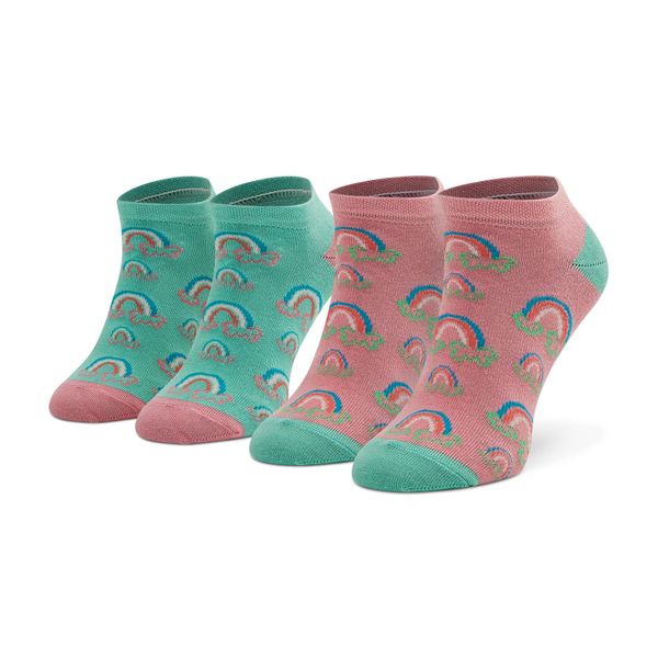 Freakers Set od 2 para dječjih niskih čarapa Freakers JSTEC-PIK Ružičasta