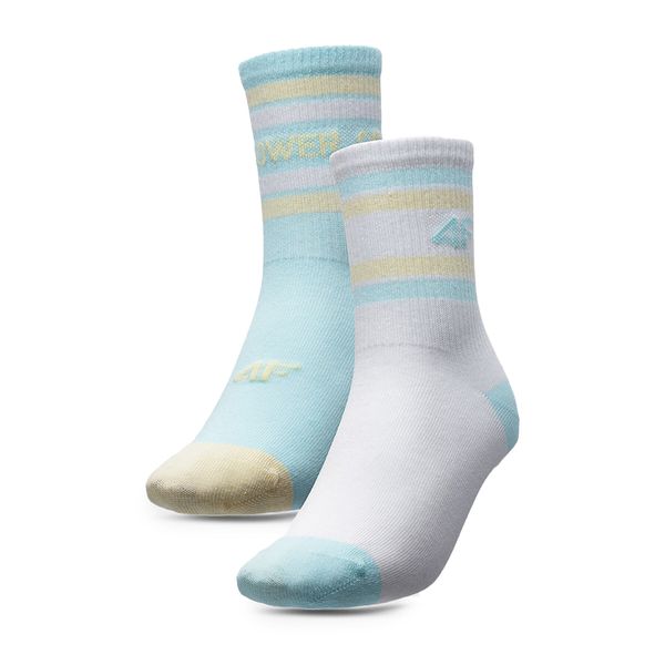 4F Set od 2 para dječjih visokih čarapa 4F 4FJSS23USOCF100 91S