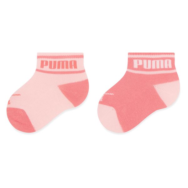Puma Set od 2 para dječjih visokih čarapa Puma Baby Wording Sock 2P 935479 Pink 02