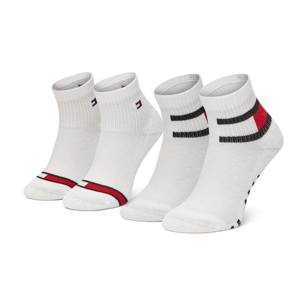 Tommy Hilfiger Set od 2 para dječjih visokih čarapa Tommy Hilfiger 100002319 White 001