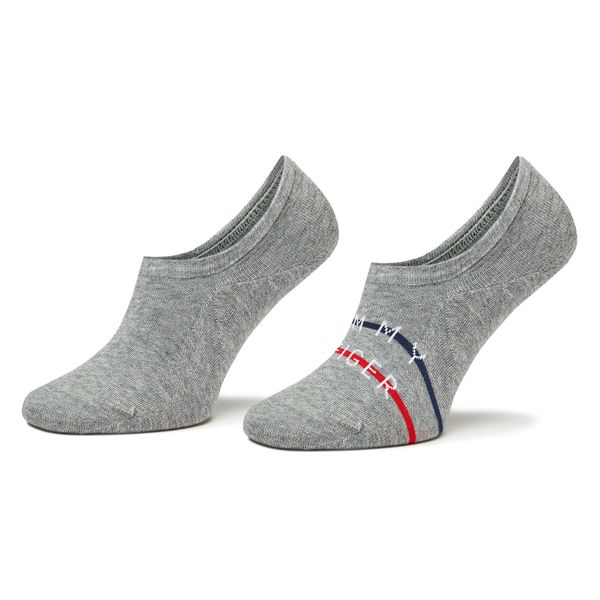 Tommy Hilfiger Set od 2 para muških niskih čarapa Tommy Hilfiger 701222189 Mid Grey Melange 002