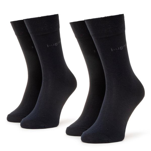 Bugatti Set od 2 para muških visokih čarapa Bugatti 6702 Dark Navy 545