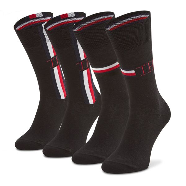 Tommy Hilfiger Set od 2 para muških visokih čarapa Tommy Hilfiger 100001492 Black 001
