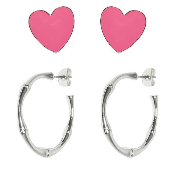 ONLY Set od 2 para naušnica ONLY Llivia 15311692 Medium Grey 4404789