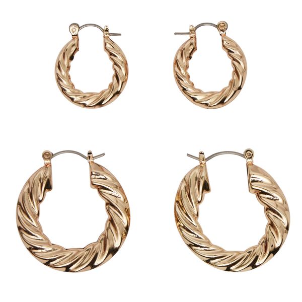 Pieces Set od 2 para naušnica Pieces Pcmiffi 17146832 Gold Colour