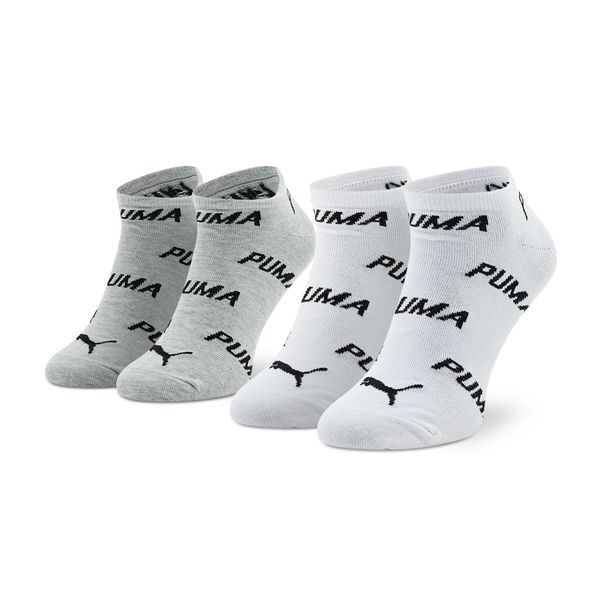 Puma Set od 2 para unisex niskih čarapa Puma 907947 02 White/Grey/Black