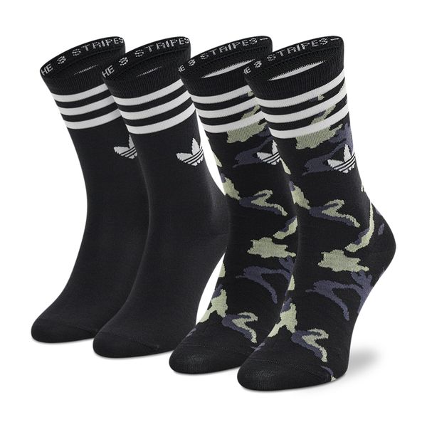 adidas Set od 2 para unisex visokih čarapa adidas Camo Crew HC9533 Black
