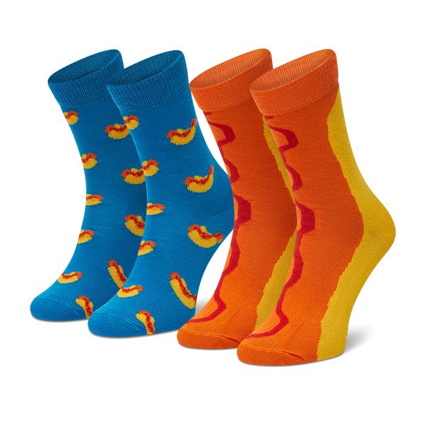 Happy Socks Set od 2 para unisex visokih čarapa Happy Socks KHDO02-6700 Plava