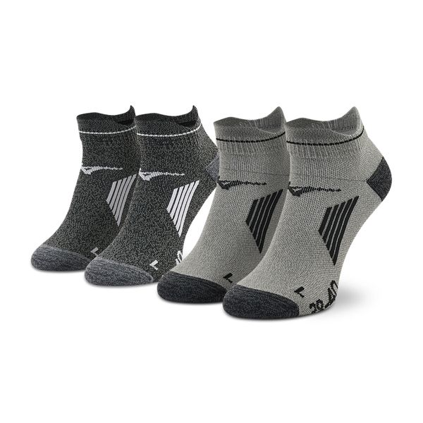 Mizuno Set od 2 para unisex visokih čarapa Mizuno Act Train Mid 2p J2GX1055Z09 Siva
