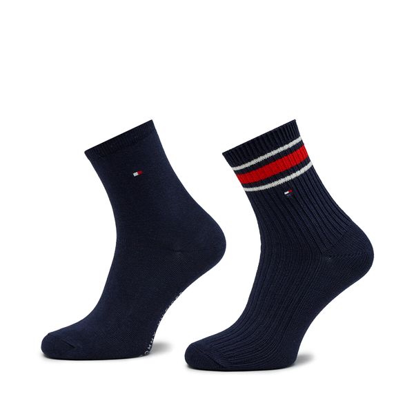 Tommy Hilfiger Set od 2 para ženskih visokih čarapa Tommy Hilfiger 701224914 Navy 002