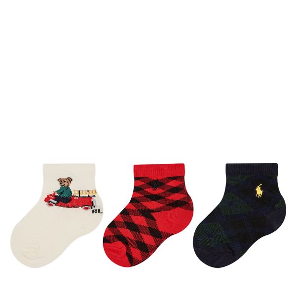 Polo Ralph Lauren Set od 3 para dječjih visokih čarapa Polo Ralph Lauren 441896725001 Šarena