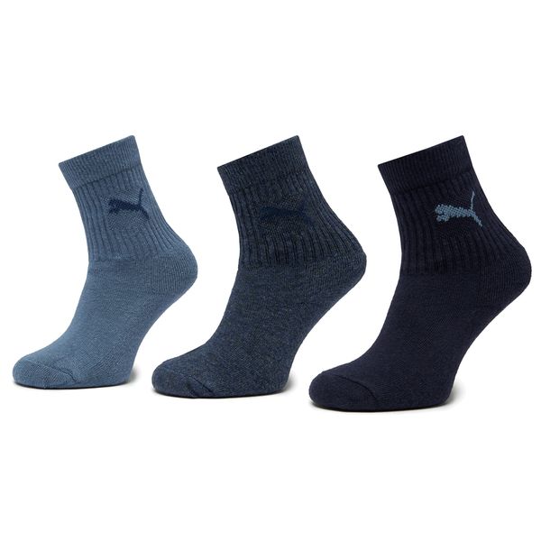 Puma Set od 3 para dječjih visokih čarapa Puma Junior Crew Sock 3P 907958 Denim Blue 06