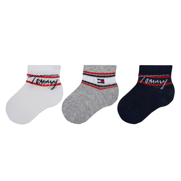 Tommy Hilfiger Set od 3 para dječjih visokih čarapa Tommy Hilfiger 701224998 Tommy Orginal 001
