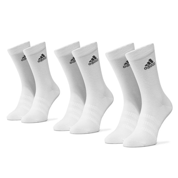 adidas Set od 3 para unisex visokih čarapa adidas Light Crew 3Pp DZ9393 White/White/White