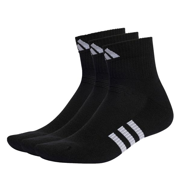 adidas Set od 3 para unisex visokih čarapa adidas Performance Cushioned Mid-Cut Socks 3 Pairs IC9519 Black/Black/Black