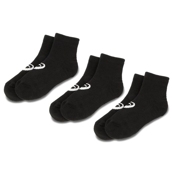 Asics Set od 3 para unisex visokih čarapa Asics 3PPK Quarter Sock 155205 Black 0900