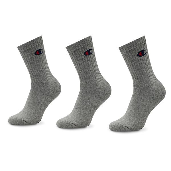 Champion Set od 3 para unisex visokih čarapa Champion U24558 EM010 Oxgm/Oxgm/Oxgm