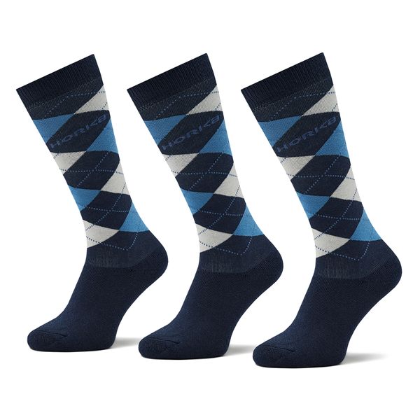Horka Set od 3 para unisex visokih čarapa Horka Riding Socks 145450-0000-0218 Ch Dark Marine