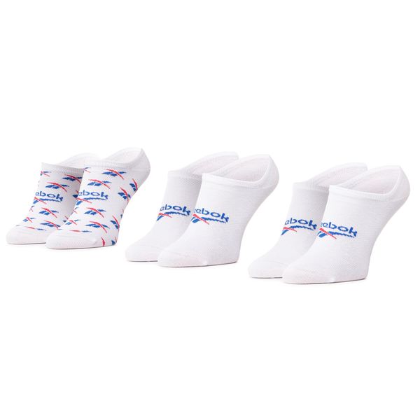 Reebok Set od 3 para unisex visokih čarapa niskih čarapa Reebok Cl Fo Invisible Sock 3P GG6680 Bijela