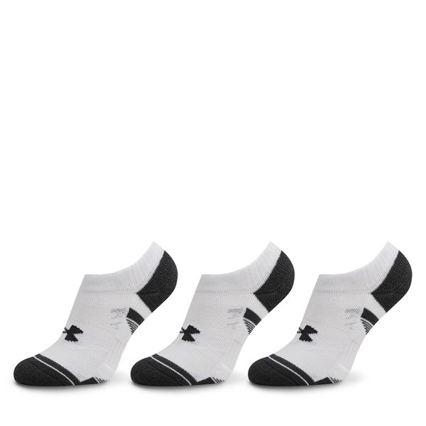 Under Armour Set od 3 para unisex visokih čarapa niskih čarapa Under Armour Ua Performance Tech 3Pk Ns 1379503-100 White/White/Jet Gray