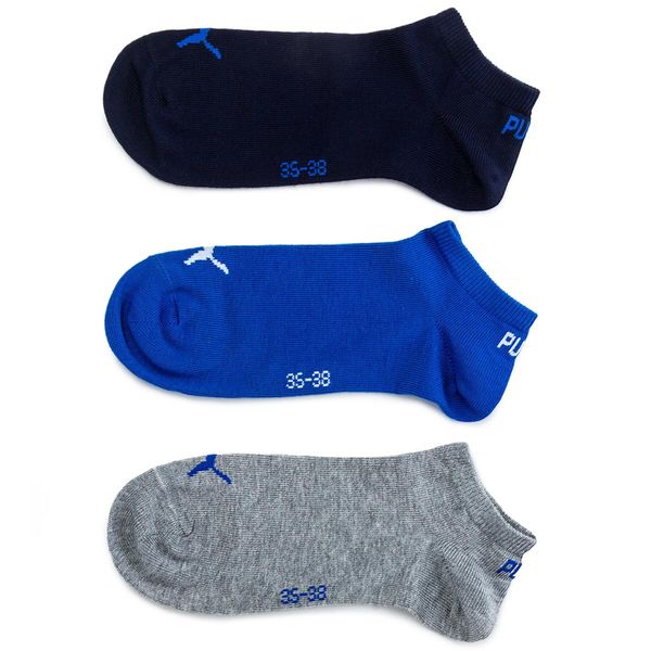 Puma Set od 3 para unisex visokih čarapa Puma 261080001 Blue/Grey Melange 277