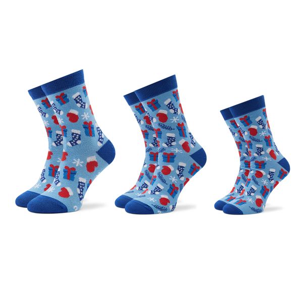 Rainbow Socks Set od 3 para unisex visokih čarapa Rainbow Socks Xmas Balls Plava