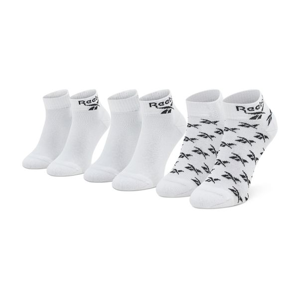 Reebok Set od 3 para unisex visokih čarapa Reebok Cl Fo Ankle Sock 3P GG6674 White