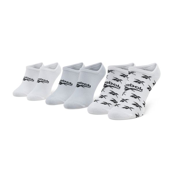 Reebok Set od 3 para unisex visokih čarapa Reebok Cl Fo Invisible Sock 3P GG6678 White/Lgsogr/White