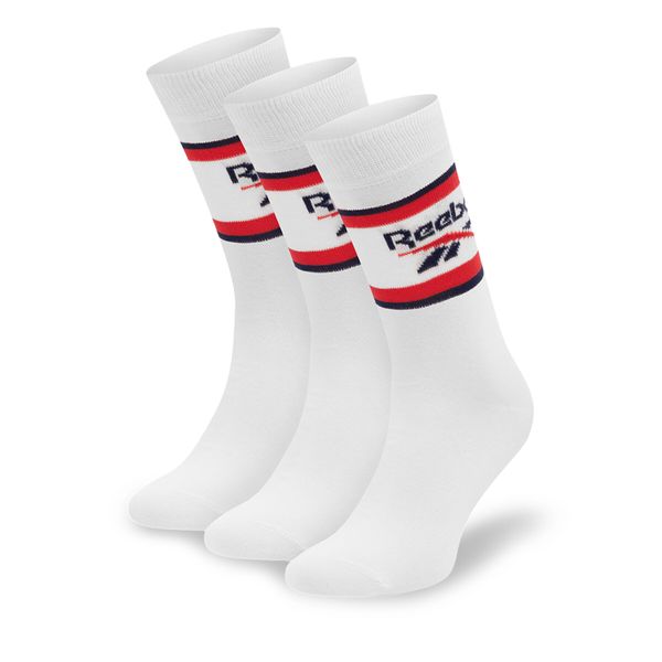 Reebok Set od 3 para unisex visokih čarapa Reebok R0369-SS24 (3-pack) Bijela