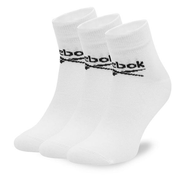 Reebok Set od 3 para unisex visokih čarapa Reebok R0429-SS24 (3-pack) Bijela