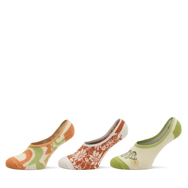 Vans Set od 3 para ženskih niskih čarapa Vans Natures Bounty Canoodle VN000GMREHC1 Autumn Leaf