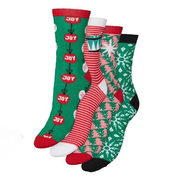 Vero Moda Set od 4 para ženskih viskokih čarapa Vero Moda 10274060 Jelly Bean 4304840