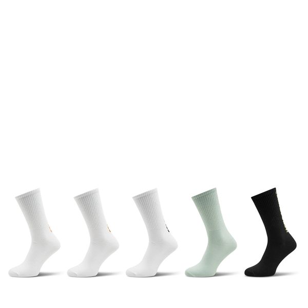 Jack&Jones Set od 5 pari muških visokih čarapa Jack&Jones Jacbora 12256225 Bijela