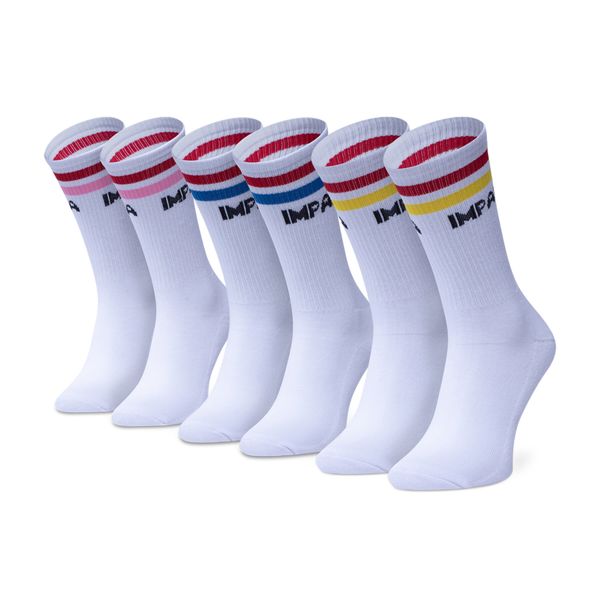 Impala Set od 5 pari ženskih visokih čarapa Impala Stripe Sock 3 Pack IM787000 White