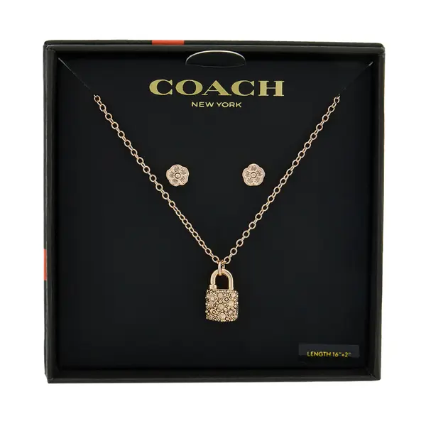 Coach Set ogrlica i naušnice Coach 37541360 Ružičasto zlato