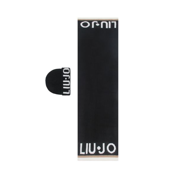 Liu Jo Set šal i kapa Liu Jo Coordinato Portalo 2F3013 M0300 Nero 22222