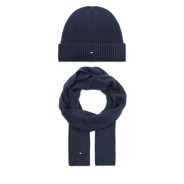 Tommy Hilfiger Set šal i kapa Tommy Hilfiger AM0AM11624 Space Blue DW6