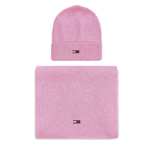 Tommy Hilfiger Set šal i kapa Tommy Hilfiger Tjw Flag Beanie And Scarf AW0AW15482 Ružičasta