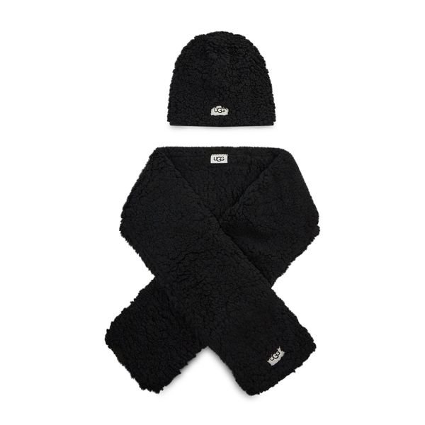 Ugg Set šal i kapa Ugg K Sherpa Beanie And Scarf Set 20985 Blk