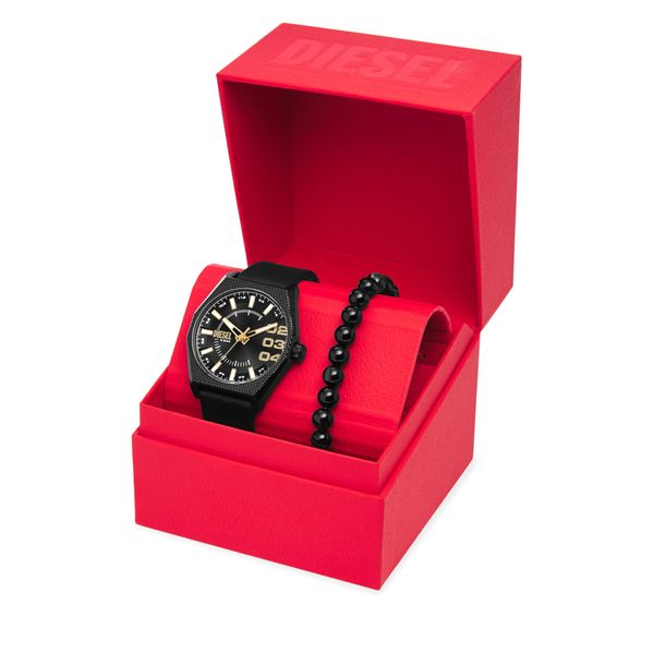 Diesel Set sata i narukvice Diesel Double Scraper DZ2210SET Crna