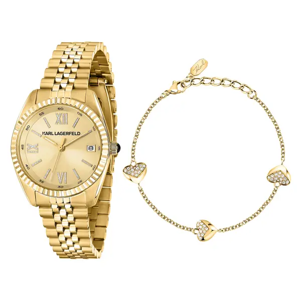 Karl Lagerfeld Set sata i narukvice KARL LAGERFELD R0553108501 Zlatna