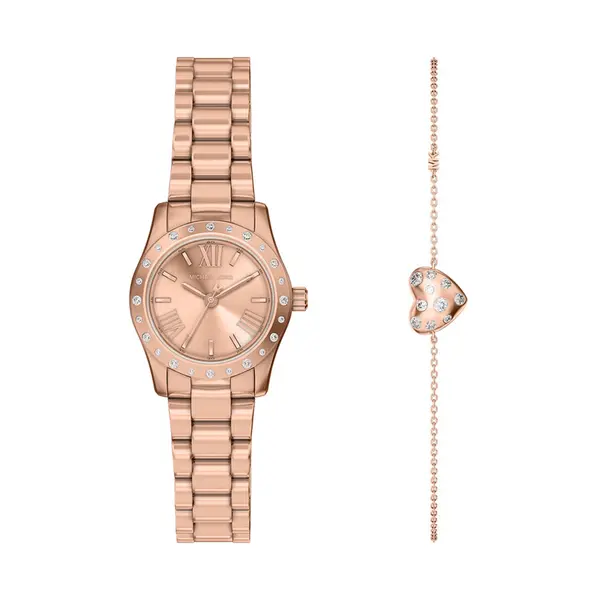 Michael Kors Set sata i narukvice Michael Kors Lexington Set MK4994SET Ružičasta