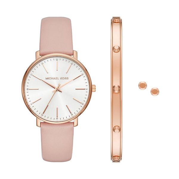 Michael Kors Set sata i narukvice Michael Kors Pyper MK1078SET Rose Gold/Pink