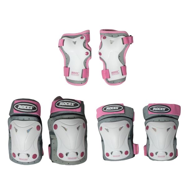 Roces Set štitnika Roces Jr Ventilated 3 Pack 301352 White/Pink 003