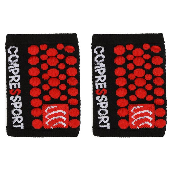 Compressport Set traka za ruku Compressport Sweatbands 3D.Dots WSTV2 Black/Red D-T