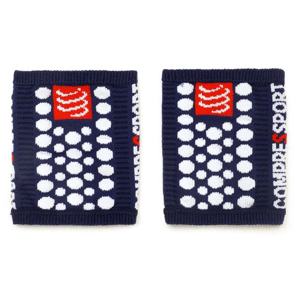 Compressport Set traka za ruku Compressport Sweatbands 3D.Dots WSTV2 Blue/White 0WH